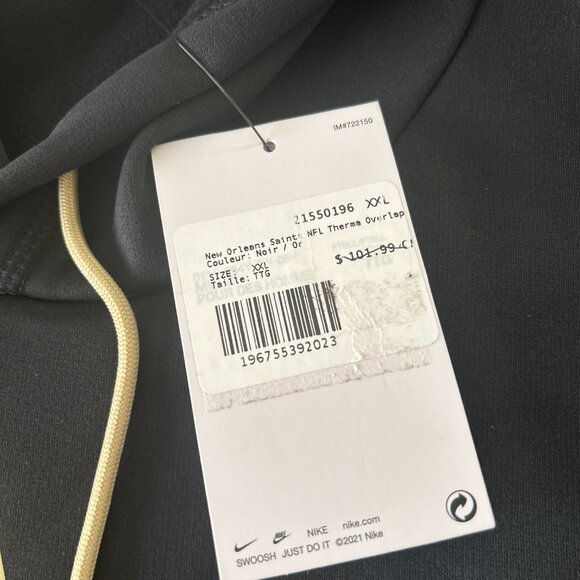 New Orleans Saints Nike Color Block Fleece Performance Hoodie - NWT - Picture 4 of 5
